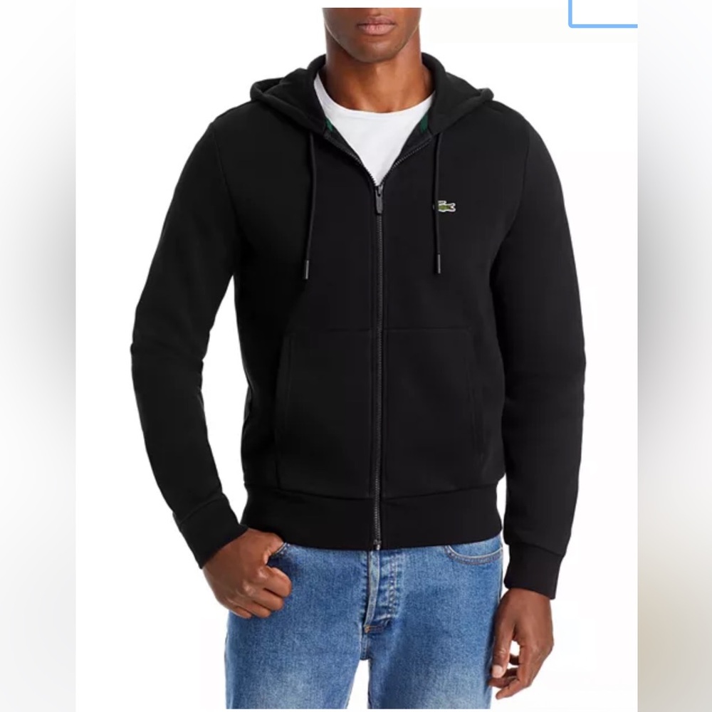 Lacoste Men's Black Zip-Up Sweater